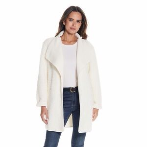 Stylish White Coat with Shawl Collar  ( small )